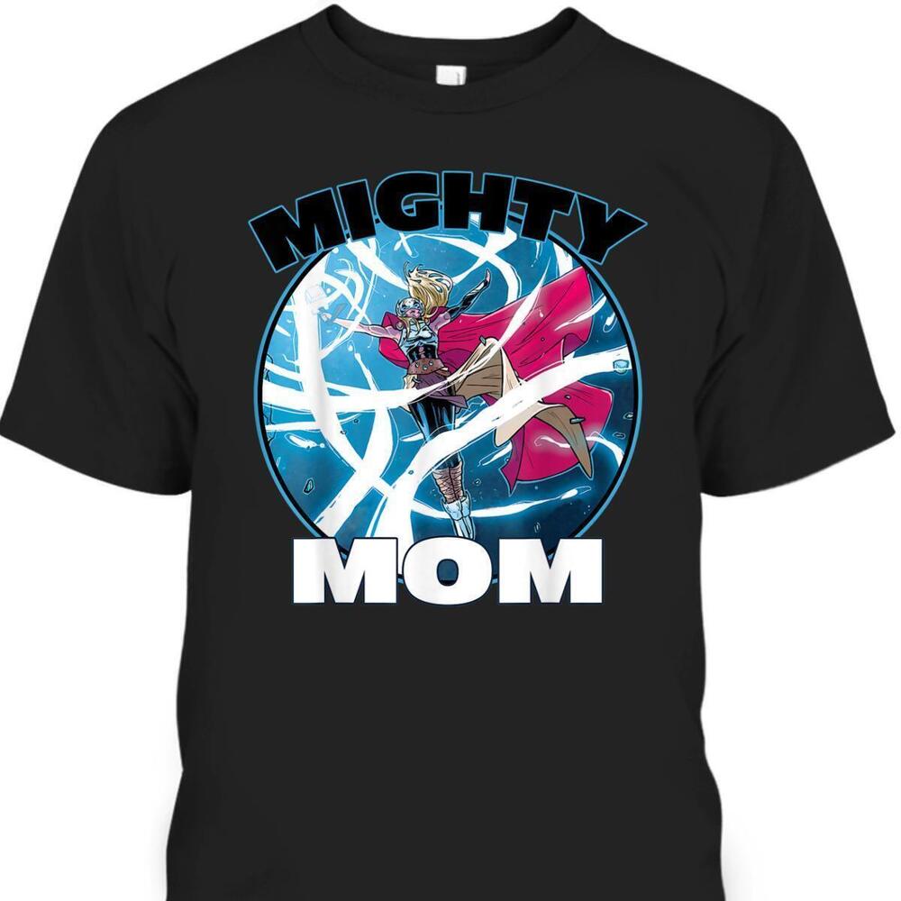 Mothers Day Tshirt Mighty Mom Gift For Marvel Fans